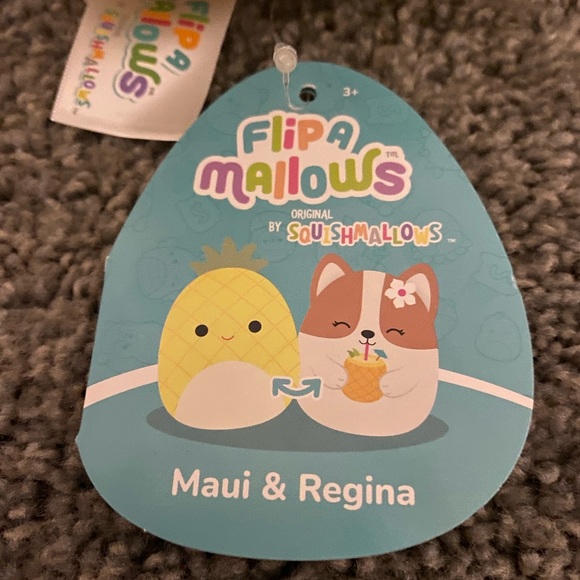 NWT 8” Squishmallows/Flip-A-Mallow, Regina the corgi and Maui the pineapple - Picture 5 of 5